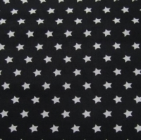 Zwart katoen met witte sterren
