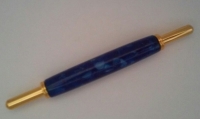 exclusief handgemaakt tornmesje met priem met blauw gevlamd handgreep