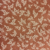 tissu de marie :  rayon rheebruin met bloemetjes