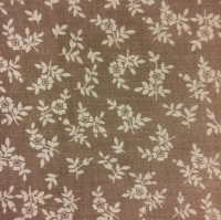 tissu de marie :  rayon bloemetjes op taupe