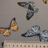 Vlinders op grijze tricot ondergrond