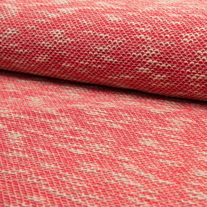 gemeleerde structuur tricot in rood