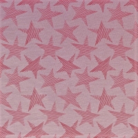 tricot met getekende sterren op oud roze