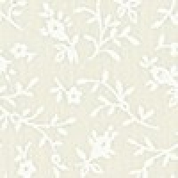 Faq 50 x 55 cm : Wit op creme quiltkatoen bloemetjes en takjes