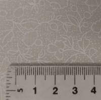 Faq 50x55cm : Wit op creme quiltkatoen bloemetjes en stipjes