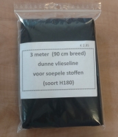 pakketje 3 m strijk vlieseline (dun soort H180)