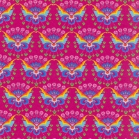 Roze tricot van bloemige vlinders van Swafing.
