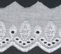 wit broderie met veertjes, 50 mm breed