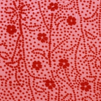 Faq 50 bij 55 cm Tissu de Marie rood stipje bloemetje
