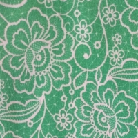 Groene tricot met fijne witte bloemen van Bipp design
