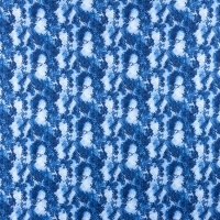 Katoenen tricot met slangenprint blauw