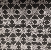 quiltkatoen, zwart met wit grafische zonnetjes van studioefabrics