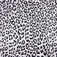 roomwit zwart polyester panterprint