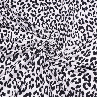 Ecru zwart polyester panterprint