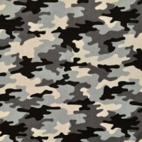 katoen, camouflage print zwart grijs wit