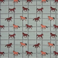 tricot ruit dessin met paarden opdruk
