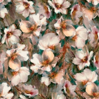 Geschilderde bloemen dessin, digitale tricot