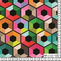 Digitale tricot, grafisch dessin hexagons