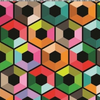 Digitale tricot, grafisch dessin hexagons