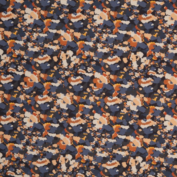 blauw, camel terra tricot soort camouflage dessin