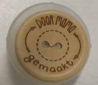 Houten knoop "Door mama gemaakt" 20 mm