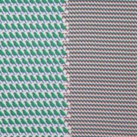 groen blauwe papegaaien duoprint katoenen tricot