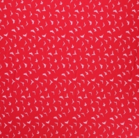 Soepele  katoenen tricot rood met zeemeeuwen