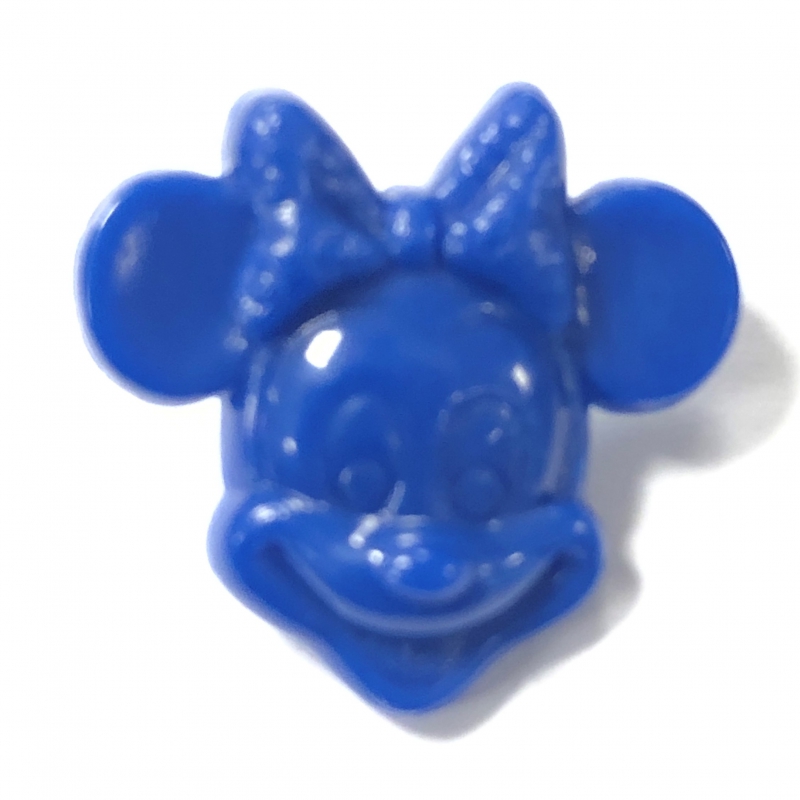 Mini Mouse knoopje blauw