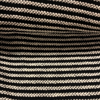Gebreide stof zwart met witte streep