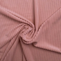 roze soepele polyester stretch ribfluweel