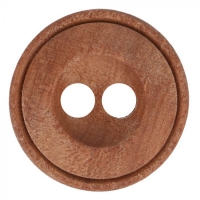 Grove houten knoop met grote gaten, in 27,5mm, 20mm en 17,5 mm