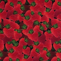 Digitaal bedrukte katoen met aardbeien dessin