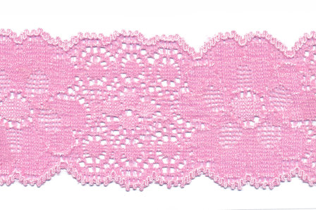 Zacht roze elastisch kant 5 cm breed