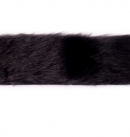 zwart  imitatie bont rand 4 cm breed