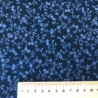 Faq 50 x 55 cm: color theory, kleine blauw, aqua bloemetjes