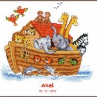 Borduurpakket Ark van Noach, telpatroon van Vervaco