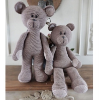 XXL Funny Bear Basic taupe (staand of zittend)