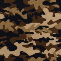 Bruin camouflage katoen