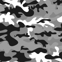 Zwart wit grijs  camouflage katoen