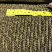 Leger groene gebreide chenille