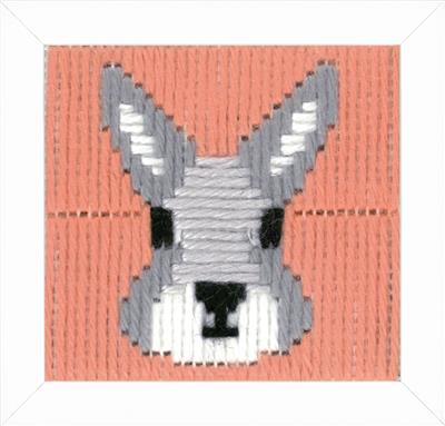 Spansteek borduurpakket konijn voor kinderen
