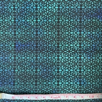 quiltkatoen groen blauw filigrain motief