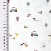katoenen tricot met schattig boerderij dessin