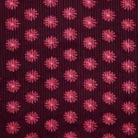 Gebloemde bordeaux ribfluweel