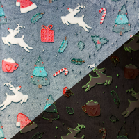 Glow in the dark wellness fleece kerst dessin