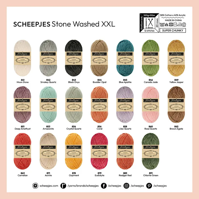 Stone washed XXL harig katoen acryl garen