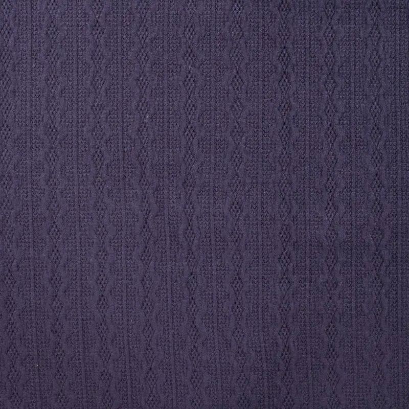 donkerblauw gebreide stof met kabeldessin